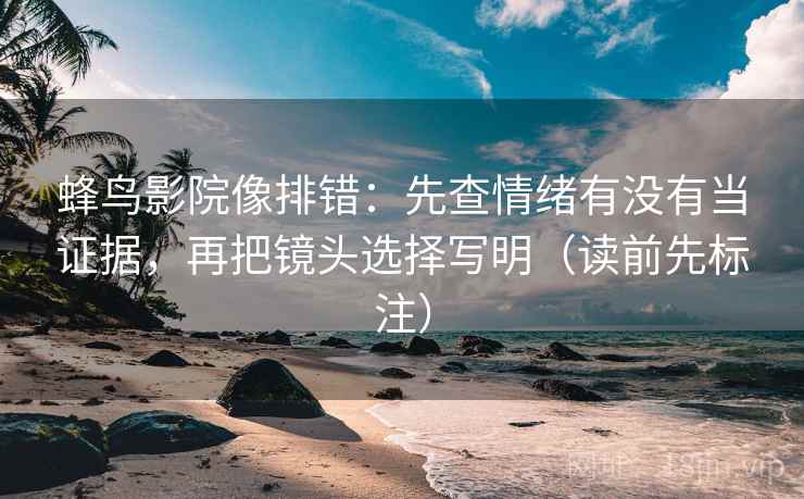 蜂鸟影院像排错：先查情绪有没有当证据，再把镜头选择写明（读前先标注）
